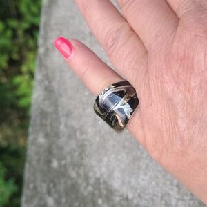 Vintage Murano art glass ring